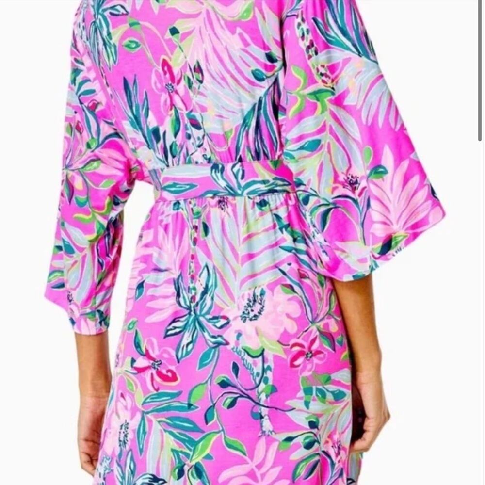NWT Lilly Pulitzer Lucille Robe in I'm Feline Fine Rest and recharge XS XXS - Picture 7 of 12